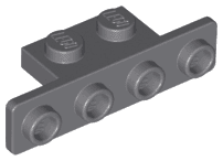 Bracket 1 x 2 - 1 x 4 with Rounded Corners