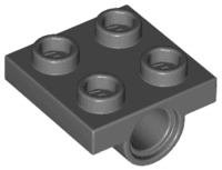 Plate, Modified 2 x 2 with Pin Hole