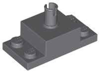Brick, Modified 2 x 4 with Pin on Top and Side Cutouts