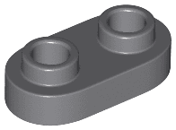 Plate, Round 1 x 2 with Open Studs