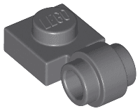 Plate, Modified 1 x 1 with Light Attachment - Thick Ring