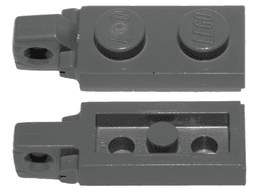 Hinge Plate 1 x 2 Locking with 1 Finger on End with Bottom Groove