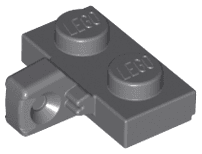 Hinge Plate 1 x 2 Locking with 1 Finger on Side with Bottom Groove