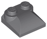 Slope, Curved 2 x 2 x 2/3 with 2 Studs and Curved Sides