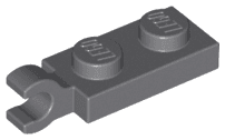 Plate, Modified 1 x 2 with Clip on End (Horizontal Grip)
