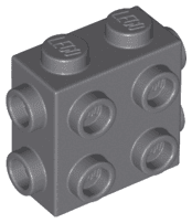Brick, Modified 1 x 2 x 1 2/3 with Studs on Side and Ends