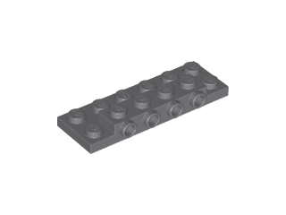 Plate, Modified 2 x 6 x 2/3 with 4 Studs on Side