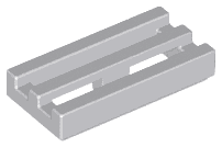 Tile, Modified 1 x 2 Grille with Bottom Groove