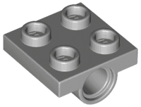Plate, Modified 2 x 2 with Pin Hole