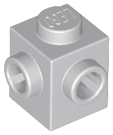 Brick, Modified 1 x 1 with Studs on 2 Sides, Adjacent