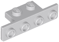 Bracket 1 x 2 - 1 x 4 with Rounded Corners at the Bottom