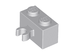 Brick, Modified 1 x 2 with Open O Clip Thick (Vertical Grip)
