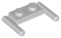 Plate, Modified 1 x 2 with Bar Handles - Flat Ends, Low Attachment