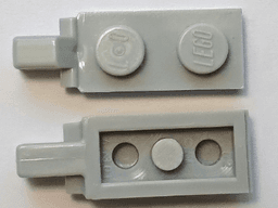 Hinge Plate 1 x 2 Locking with 1 Finger on End with Bottom Groove