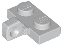 Hinge Plate 1 x 2 Locking with 1 Finger on Side with Bottom Groove