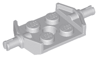 Plate, Modified 2 x 2 with Wheels Holder Wide and Hole
