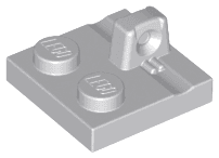 Hinge Plate 2 x 2 Locking with 1 Finger on Top