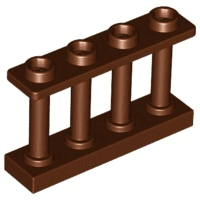 Fence 1 x 4 x 2 Spindled with 4 Studs