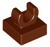 Tile, Modified 1 x 1 with Open O Clip