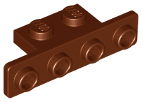 Bracket 1 x 2 - 1 x 4 with Rounded Corners
