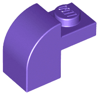 Slope, Curved 2 x 1 x 1 1/3 with Recessed Stud