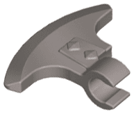Minifigure, Weapon Axe Head with Clip